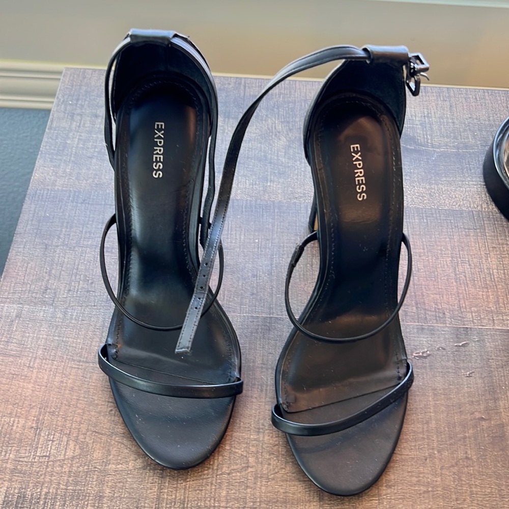 Express high heels black sandals
